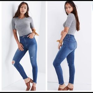 Madewell Curvy High-Rise Skinny Jeans Drop Step-Hem Edition Size 26